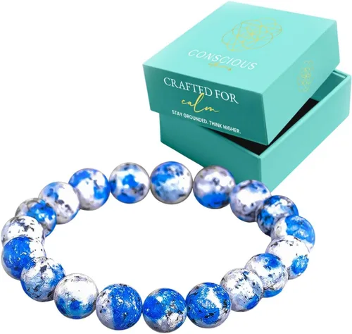 Miniatura 8 de Conscious Items Pulseras espirituales para mujeres y hombres, pulsera de cristal curativo con piedras naturales para meditación, alineación