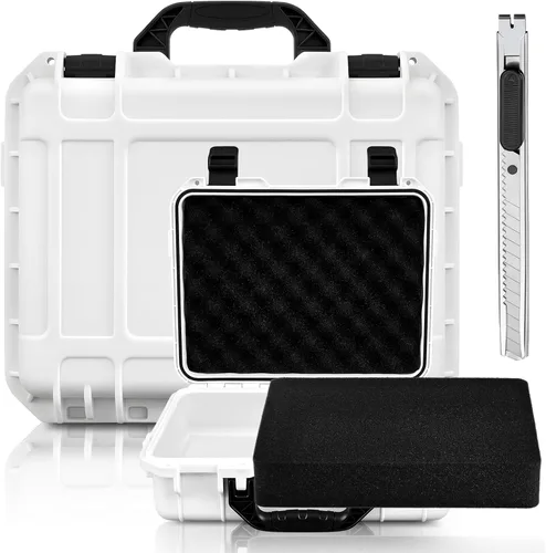 Miniatura 16 de Relaxweex 1 Pieza Estuche Rígido Impermeable de 14.3 x 11.4 x 4.5 Pulgadas con Inserto de Espuma Personalizable DIY Estuche Protector Portátil