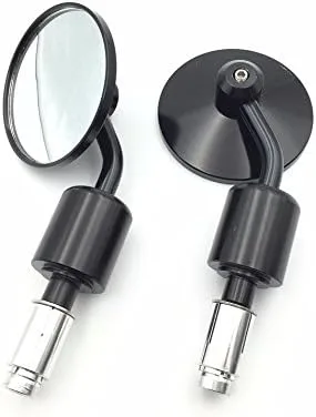 Miniatura 2 de HONGK - Juego de espejos redondos negros para motocicleta de 7/8 pulgadas, compatible con CB1000R CB1300 CB600F Hornat CBF600 Shadow Valkyrie Magna