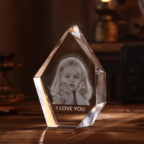 Miniatura 7 de Foto de cristal 3D, regalo personalizado para mujeres, hombres, mamá, papá, pareja, imagen personalizada en marcos de fotos de cristal, regalo