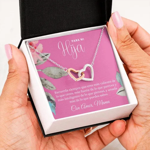 Miniatura 6 de Para Mi Hija Regalo Para Hija Regalo De Aliento De Hija Collar Para Hija Madre Y Hija Regalo Para Hija En Español Regalo De Cumpleaños Para Esposa