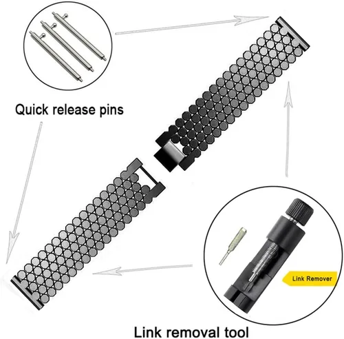 Miniatura 7 de DEALELE Correas compatibles con Samsung Galaxy Watch de 1.81 pulgadas / Galaxy 3 de 1.77 pulgadas / Gear S3, correa de repuesto de metal con textura