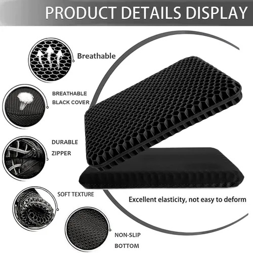 Miniatura 3 de Cojín de gel para sentarse durante mucho tiempo, cojín de gel extra grueso para silla de ruedas, almohadillas suaves para sillas de oficina, hogar