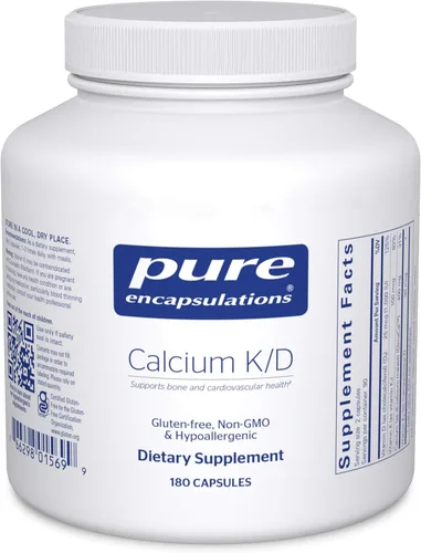 Pure Encapsulations Calcio K/D | Suplemento para la fuerza ósea, el sistema inmunológico, el colon y la salud cardiovascular* | 180 cápsulas