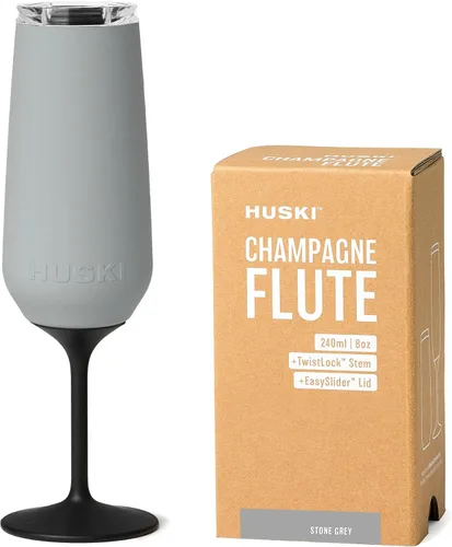 Miniatura 9 de Huski Copa de champán NUEVO Diseño galardonado con tallo desmontable Copa de champán de acero inoxidable premium con tapa Vaso aislante
