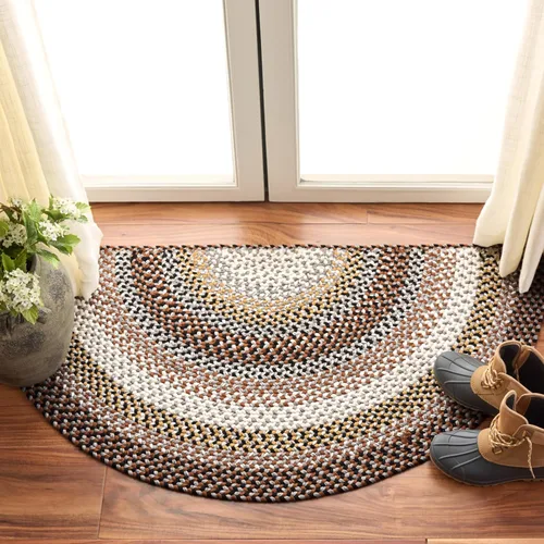 Miniatura 39 de SAFAVIEH Alfombra Lavable Colección Trenzada para Exteriores - 2' x 3', Multicolor, Hecha a Mano y Reversible, No Desprende Pelusa y Fácil