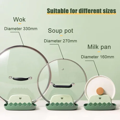 Miniatura 6 de Paquete de 2 Soportes para Tapa y Cuchara para Encimera de Cocina, Soporte para Cucharón/Espátula/Cuchara de Cocina para Estufa, Descanso