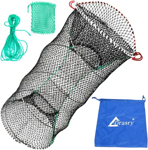 Drasry Trampa para Cangrejos Cebo para Langosta Cangrejo de Río Camarón Portátil Plegable Red de Lanzar Mágica Plegable Trampas de Pesca Redes