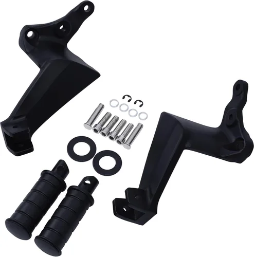 Miniatura 2 de TCT-MOTORPARTS Estriberas de pasajero Pedales Reposapiés de montaje para Boardwalk High Ball Victory Vegas Gunner Highball Kingpin Boardwalk Negro