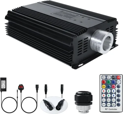 Miniatura 9 de AMKI Motor de fuente de luz de 32W con doble puerto de alta luminosidad, modo de sonido parpadeante, control remoto/APP, RGBW, para kit de luz