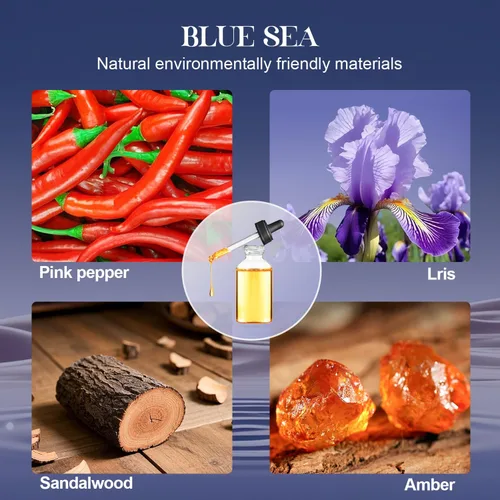 Miniatura 6 de Juego de difusor de junco, 6.1 oz (6.1 fl oz), difusor perfumado de mar azul con varillas de larga duración para el hogar, habitación, oficina