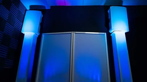 Miniatura 7 de Rockville RSC128W Cubierta Blanca de 12" para Altavoz PA DJ, Tela Elástica de Spandex, Resistente al Fuego, Protección contra el Polvo, Se Ajusta a