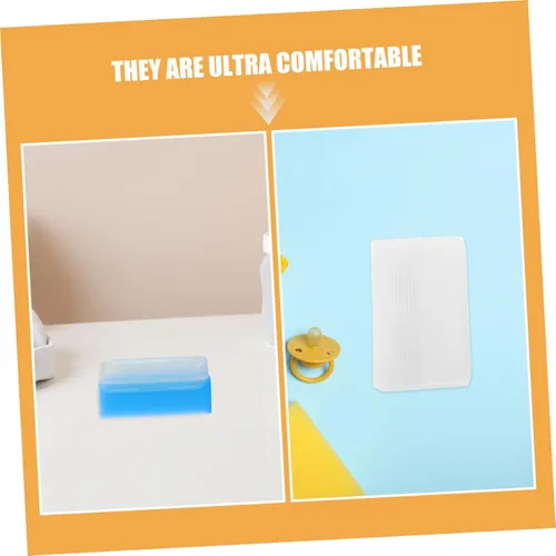 Miniatura 5 de Juego de 2 cepillos sensoriales para recién nacidos, cepillos de esponja de baño suaves para baby shower, entrenamiento sensorial para masaje suave