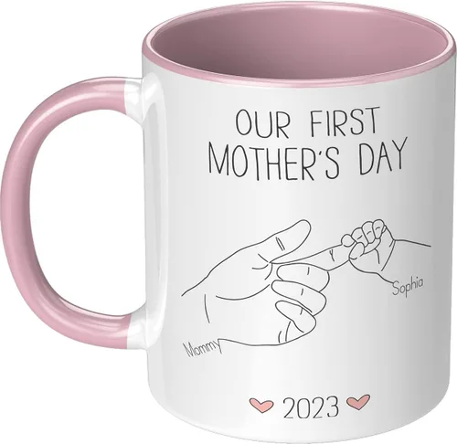 Miniatura 2 de Taza para el día de la madre para mamá de hija e hijo – Taza de café divertida para la mejor mamá del mundo – Regalo único de cumpleaños para esposa