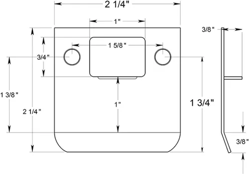 Miniatura 2 de Nuk3y SP225 Placa de golpeo de labio extendida (2-1/4" x 2-1/4", bronce aceitado)