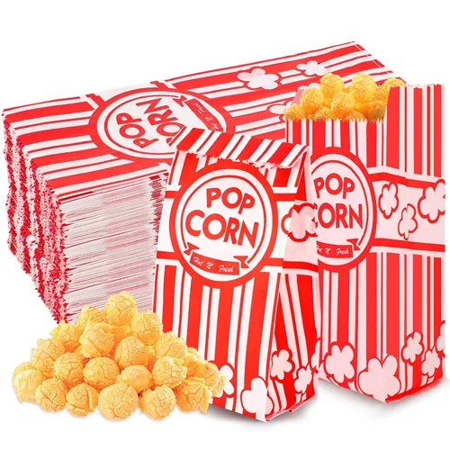300 bolsas de palomitas de maíz, bolsa de papel de 1 onza, porciones individuales para máquina de maíz, carrito, noches de cine a granel,