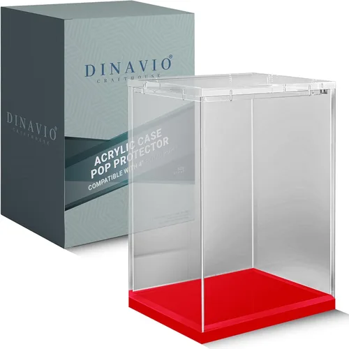 Miniatura 10 de Dinavio Crafthouse Funko Pop Protector – vitrina de acrílico – Diseño apilable resistente – Estuche de 0.157 in para figuras de vinilo de 4 pulgadas