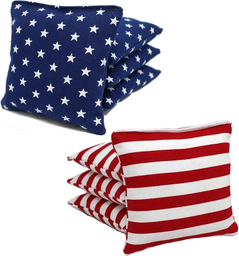 Miniatura 32 de Bolsas de cornhole con regulación ACA de Donkey Sports (personalizable) Juego de 8. Relleno de maíz. - Negro/Violeta
