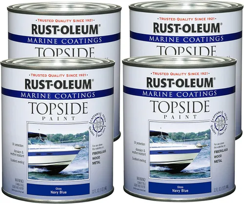 Miniatura 25 de Rust-Oleum 207005 Pintura para cubierta marina Marine Coatings, cuarto de galón, color gris acorazado
