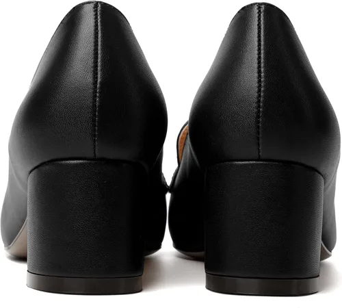 Miniatura 4 de MODENCOCO Mocasines de tacón bajo grueso para mujer, cómodos, informales, de 2 pulgadas