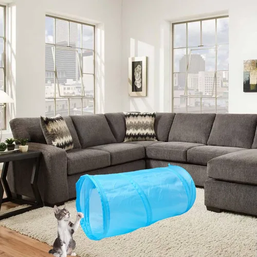 Miniatura 6 de iCAGY Túnel interactivo para gatos de interior, juguetes de túnel de conejo, juguetes para mascotas, túneles de juego para gatos, gatitos, conejos
