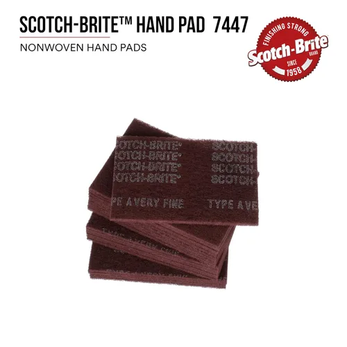Miniatura 2 de 3M Scotch-Brite 7447 - Almohadilla de mano de uso general, grado muy fino, 6 x 9 pulgadas, paquete de 30, óxido de aluminio, preparación