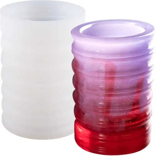 Miniatura 10 de Molde de silicona epoxi grande para moldeo de resina, cemento, yeso, chocolate, galletas, dulces, hielo, bricolaje, cilindro, 4.4 x 3 pulgadas