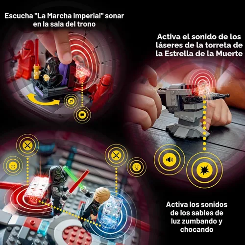 Miniatura 5 de LEGO Star Wars SMART Play: Duelo en la sala del trono y juguete de construcción interactivo A-Wing - Set todo en uno - Reacciona a cómo te mueves