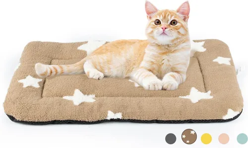 Miniatura 31 de Mora Pets Almohadilla para jaula para perros, alfombra para jaula de perrera para perros pequeños, lavable, bonita cama de estrella para mascotas