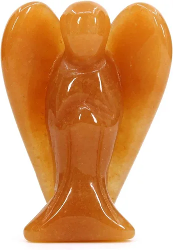 Miniatura 23 de Estatua de ángel de la guardia, tallada en gema de 1,5 pulgadas
