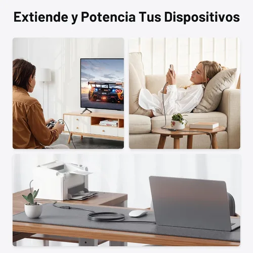 Miniatura 5 de Cable de extensión USB 3.0 tipo A, macho a hembra, de Cable Matters, Negro