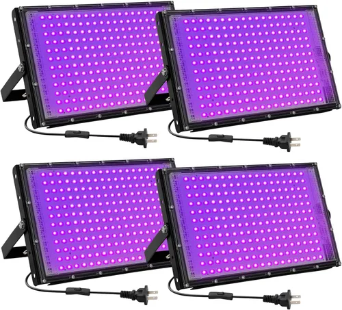 Miniatura 8 de 50W luces negras LED para fiesta brillante, IP65 impermeable luz negra UV reflector 395nm foco de luz negra púrpura lámpara de luz UV fluorescente