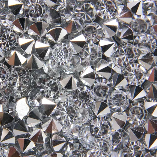 Miniatura 2 de Camino de mesa luminoso, diamantes de imitación coloridos y brillantes, parte trasera antideslizante, para diversión o mesa de comedor formal, Plata