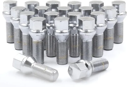 Miniatura 9 de Wheel Accessories Parts 20 pernos de bola de rosca M15x1.25 15x1.25 para asiento de bola con acabado negro, longitud del vástago de 1.57 pulgadas