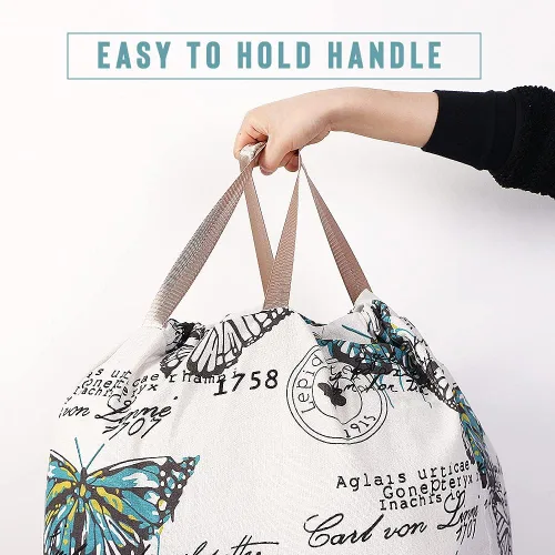 Miniatura 3 de Sanlykate - Bolsa de lavandería extra grande con cierre de cordón y asa, 28 x 40 pulgadas, bolsa resistente para ropa sucia de viaje para lavandería
