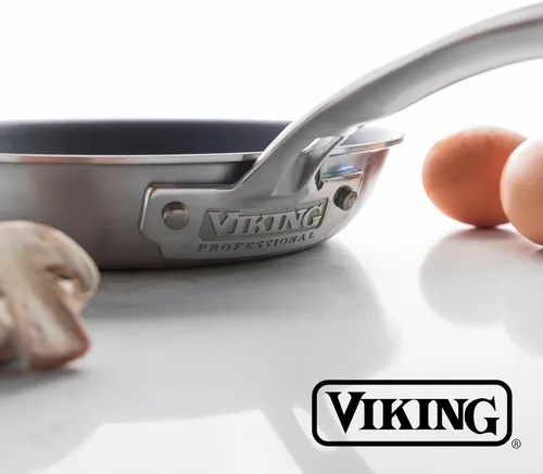 Miniatura 6 de VIKING Culinary Professional - Sartén antiadherente de acero inoxidable de 5 capas, 8 pulgadas, mango ergonómico que se mantiene fresco, apto