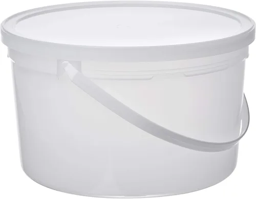 Miniatura 10 de Consolidated Plastics Cubo con asa, polipropileno, 1.5 cuartos de galón, blanco, 10 piezas