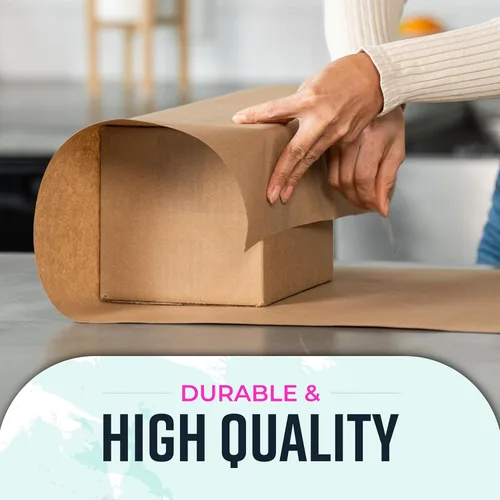 Miniatura 5 de Bryco Goods Rollo de papel kraft marrón de 48 x 200 pies (2400 pulgadas), fabricado en Estados Unidos, versátil para diferentes proyectos de artes