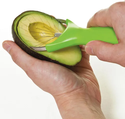 Miniatura 3 de PrepWorks Cortador de aguacate: herramienta 3 en 1 para rebanar, picar y recoger aguacates