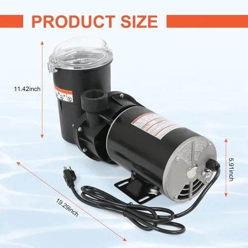 Miniatura 6 de Bombas de piscina sobre el suelo 1.0 motor HP W3SP1580 Power Flo LX Bomba de piscinas de una sola velocidad 115V, 11.2A, 60HZ, 3450RPM para piscina