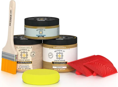 Miniatura 53 de Retique It Kit multiusos con acabado de madera - GO Beyond de madera falsa con imprimación a base de madera líquida pintable y tinte de gel - 60