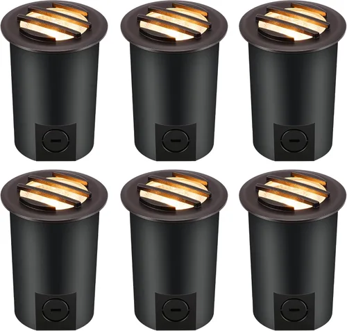 Miniatura 10 de Paquete de 6 luces LED de pozo de 9 W de CLOUDY BAY, luces de paisaje, 2700K/3000K/3500K/4000K/5000K seleccionables, iluminación de bajo voltaje