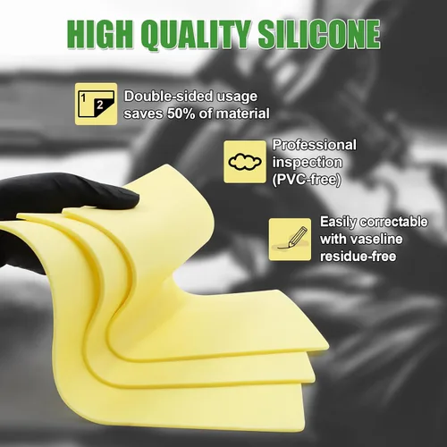Miniatura 4 de Piel profesional para práctica de tatuajes (silicona médica de 0.118 pulgadas de grosor) – 5 piezas de piel falsa de doble cara de 12 x 8 pulgadas