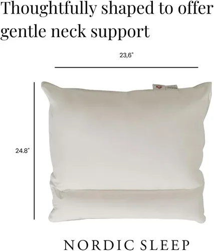 Miniatura 7 de FOSSFLAKES Nordic Sleep - Almohada ortopédica ergonómica para alivio cervical, almohada cuadrada terapéutica, transpirable y lavable