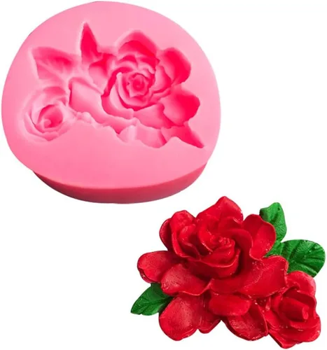 Miniatura 3 de Paquete de 2 moldes de silicona para fondant de flores Gardenia Plumeria Rubra para dulces, chocolate, herramientas de hornear, galletas, pasta