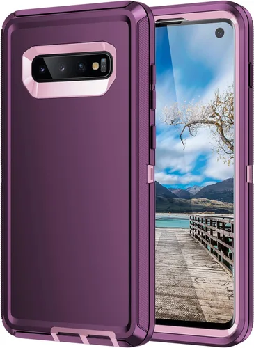 Miniatura 7 de Funda para Galaxy S10 Plus, resistente Shockpoof de 3 capas de protección de cuerpo completo para Galaxy S10 Plus, color negro