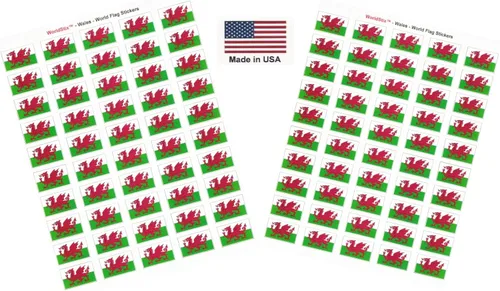 Miniatura 151 de 100 calcomanías de la bandera de Alaska; 1.5" x 1" hechas en Estados Unidos, calcomanías autoadhesivas de la bandera del estado para álbumes