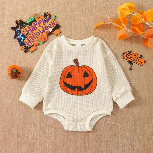 Miniatura 2 de Sudadera de cuello redondo para bebé, niña, niño, manga larga, mameluco de gran tamaño, suéter Bodyusuit