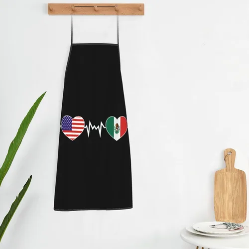 Miniatura 7 de Delantal para hombres y mujeres, ajustable, de gran volumen, divertido, vintage, para cocina, barbacoa y parrilla (sin bolsillos)