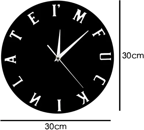 Miniatura 3 de The Geeky Days I'm F #*kin Reloj de pared tardío Reloj maduro Sweary Moods Expresión Nueva concepción del tiempo, el reloj de pared perfecto